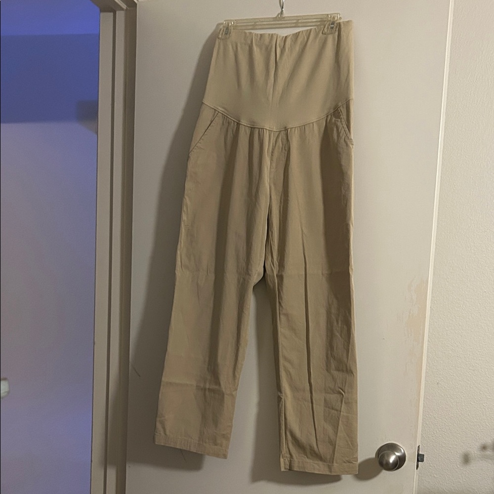 GAP Maternity Straight Leg Pants - Tan